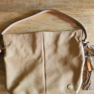 Vince Camuto Tan Leather Shoulder Bag